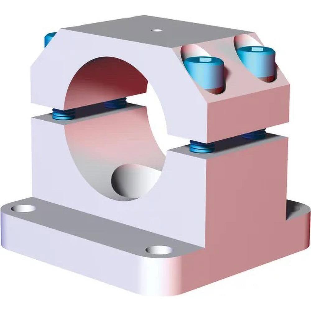 Clamp Mounting Brackets; For Use With: End Effector System using Round Tooling ; Inside Diameter (Decimal Inch): 1.0000 ; Height/Thickness (Inch): 1.69 ; Width: 2.00 ; Length (Inch): 2-1/2 ; Material: Aluminum