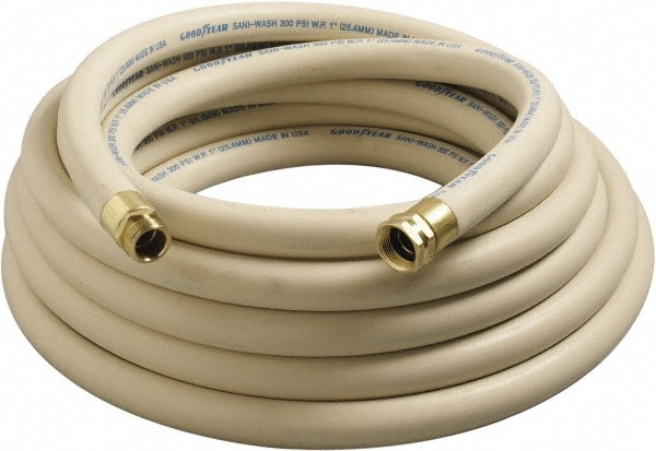 50' Long, 1/2 Male x Female GHT, -40 to 205&deg;F, Synthetic Rubber High Temp & High Pressure Hose