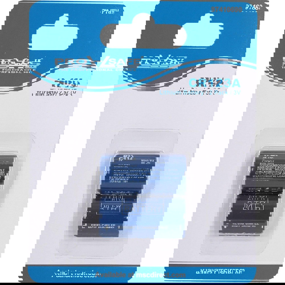 Coin Cell Battery: Size CR123A, Lithium