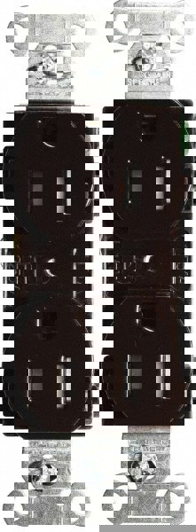 Straight Blade Duplex Receptacle: NEMA 5-15R, 15 Amps, Self-Grounding