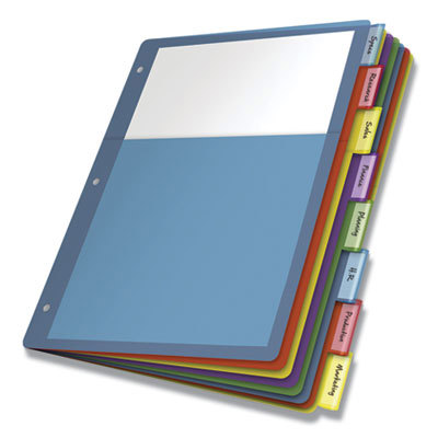 Tabs, Indexes & Dividers; Divider Type: Customizable ; Color: Assorted ; Divider Color: Assorted ; Tab Titles: Customizable ; Tab Color: Assorted ; Bond: 3-Hole Punched