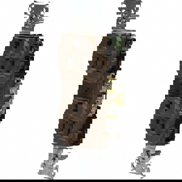 Straight Blade Duplex Receptacle: NEMA 5-15R, 15 Amps, Self-Grounding