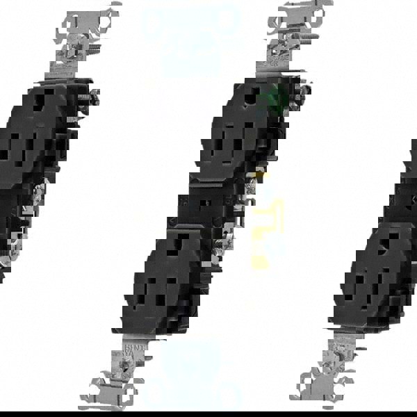 Straight Blade Duplex Receptacle: NEMA 5-15R, 15 Amps, Grounded