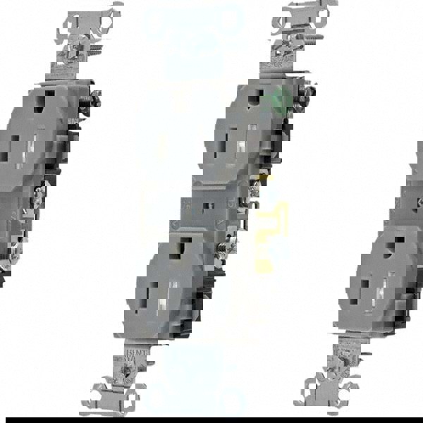 Straight Blade Duplex Receptacle: NEMA 5-15R, 15 Amps, Grounded