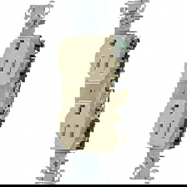 Straight Blade Duplex Receptacle: NEMA 5-15R, 15 Amps, Grounded
