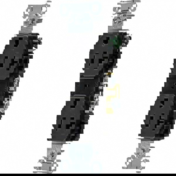 Straight Blade Duplex Receptacle: NEMA 5-20R, 20 Amps, Grounded