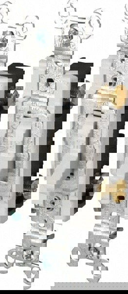 1 Pole, 120 to 277 VAC, 15 Amp, Commercial Grade Toggle Wall Switch