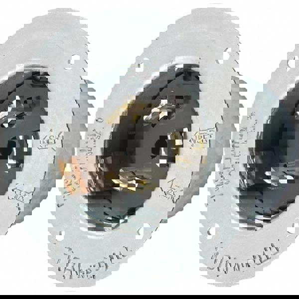 Locking Inlet: Inlet, Industrial, Non-NEMA, 480V, Black & Metallic