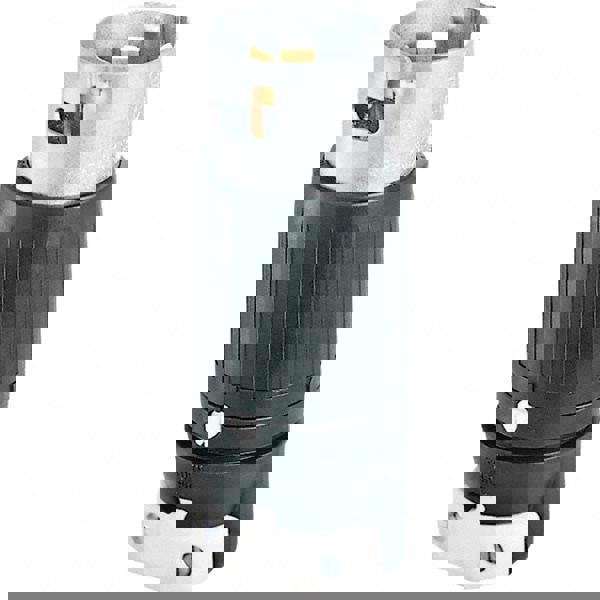 Locking Inlet: Plug, Industrial, Non-NEMA, 250V, Black & White