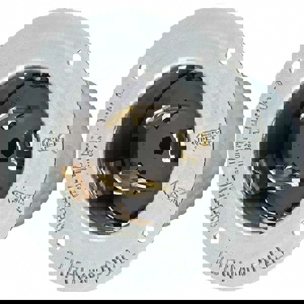 Locking Inlet: Inlet, Industrial, Non-NEMA, 250V, Black