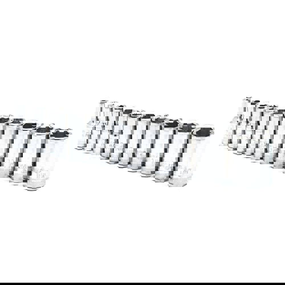 Standard Socket Set: 10 Pc, 1/4