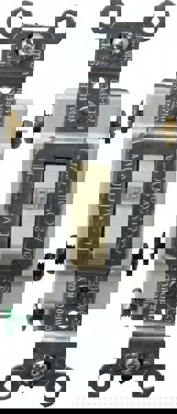 2 Pole, 120 to 277 VAC, 20 Amp, Commercial Grade Toggle Wall Switch