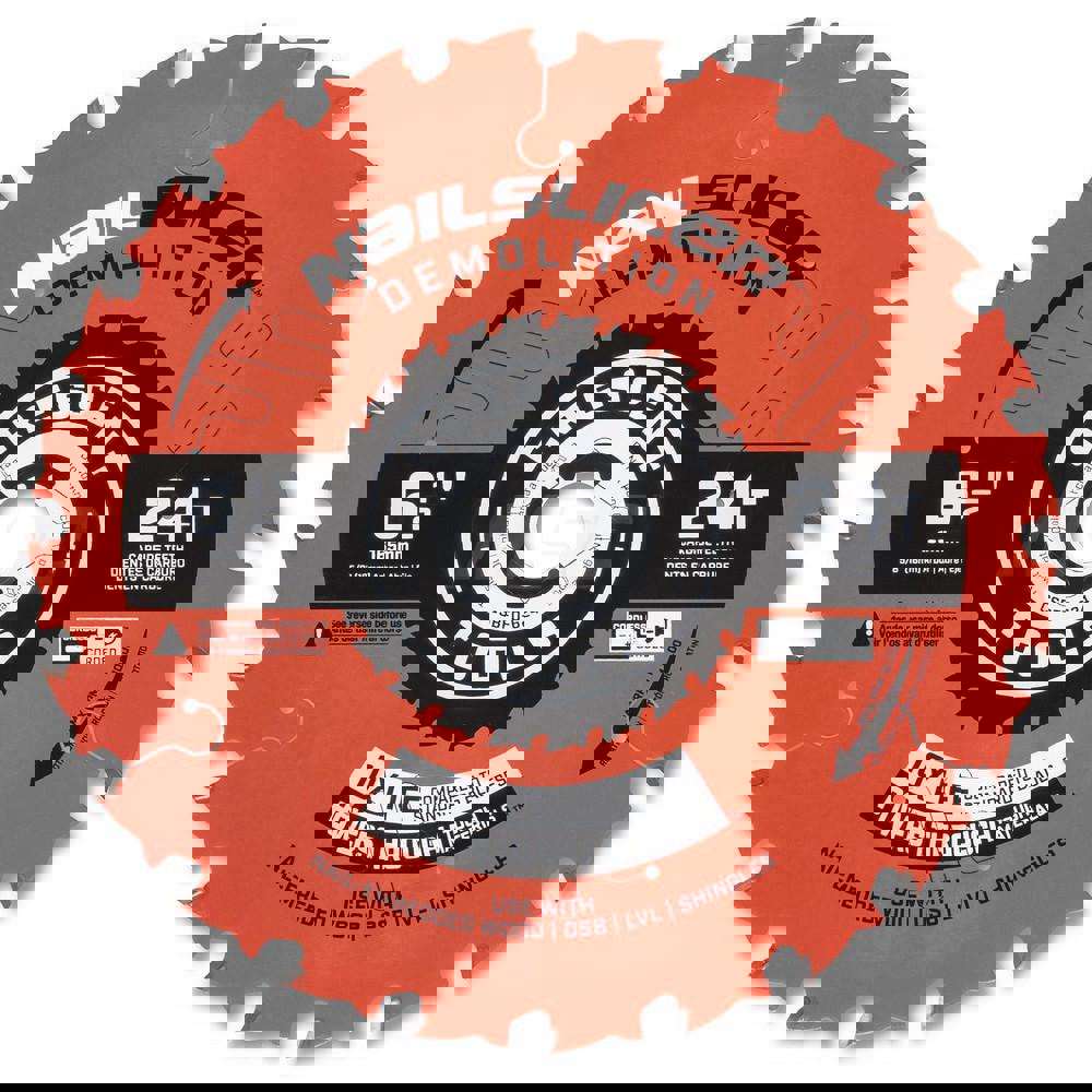 Wet & Dry Cut Saw Blade: 6-1/2