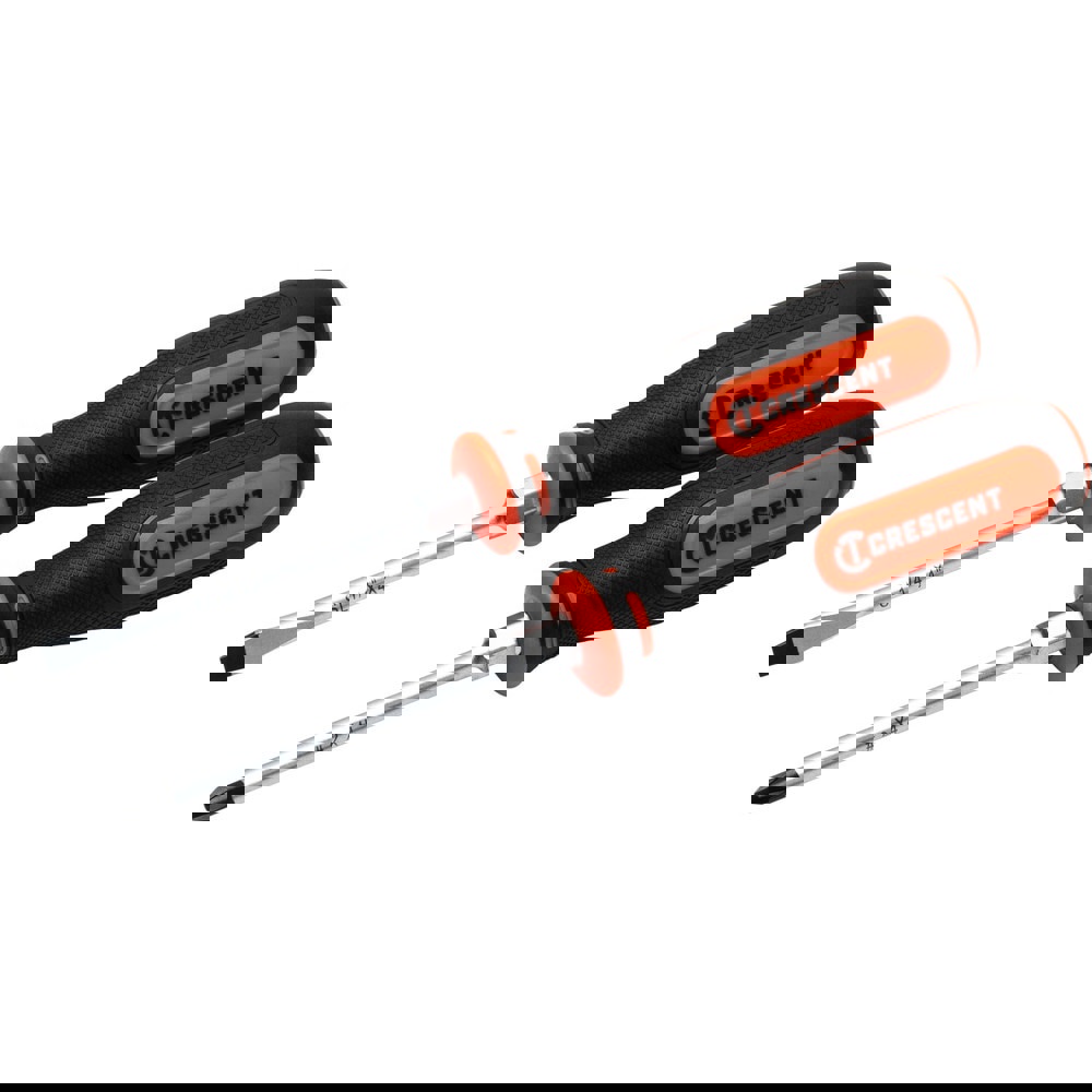 Screwdriver Sets; Screwdriver Types Included: Phillips , Slotted ; Container Type: Clamshell ; Tether Style: Not Tether Capable ; Number Of Pieces: 2 ; Insulated: No