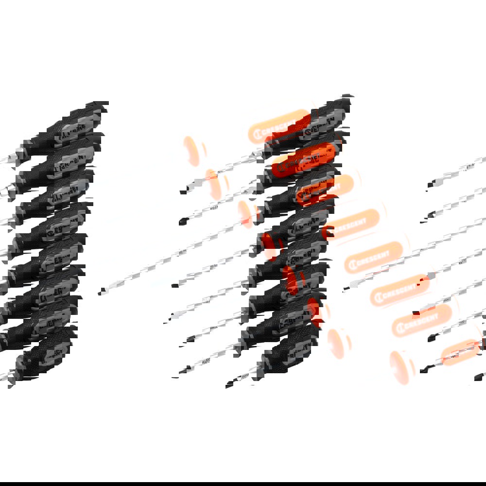 Screwdriver Sets; Screwdriver Types Included: Phillips , Slotted ; Container Type: Clamshell ; Tether Style: Not Tether Capable ; Number Of Pieces: 8 ; Insulated: No