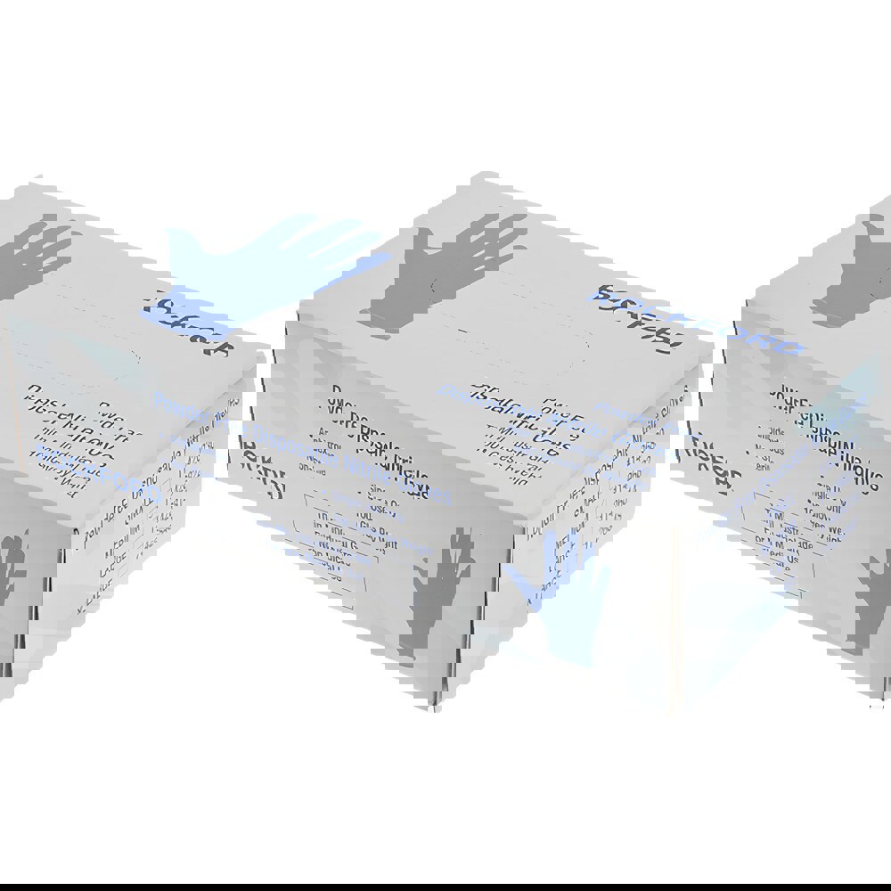 Disposable Gloves: 3 mil Thick, Nitrile, Industrial Grade