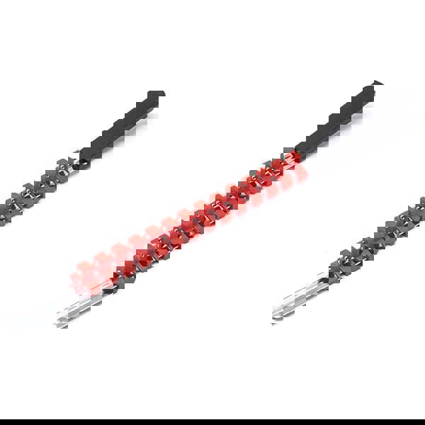Socket Storage; Type: Clip Rail ; Number Of Sockets Held: 14 ; Overall Length: 17.5in ; Color: Red ; UNSPSC Code: 27112832