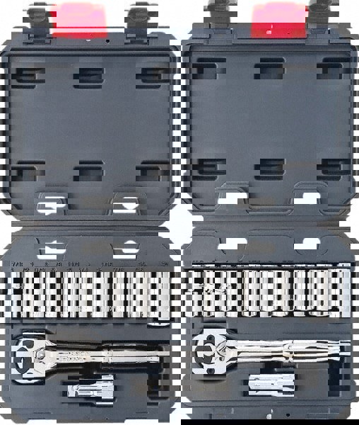 Socket Set Socket Set: 17 Pc, 1/2 in Drive,