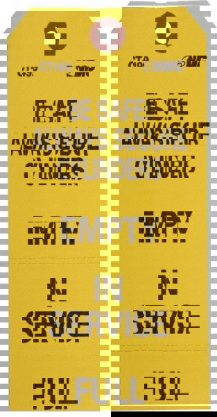 Accident Prevention Tag: Rectangle, Unri