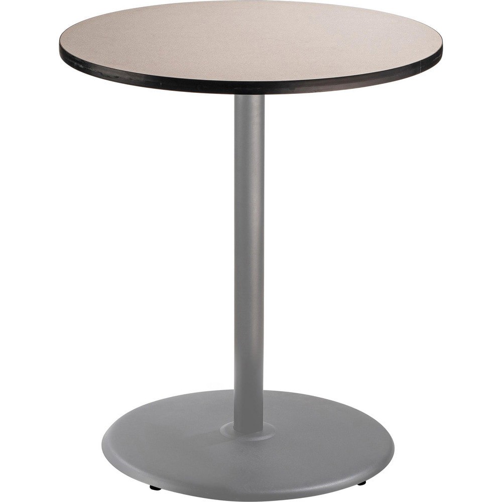 Stationary Tables; Table Type: Breakroom; Cafeteria ; Body Material: HPL Particleboard Core with T-Mold ; Table Top Color: Gray ; Frame Color: Gray ; Overall Height (Inch): 42 ; Overall Length (Inch): 36