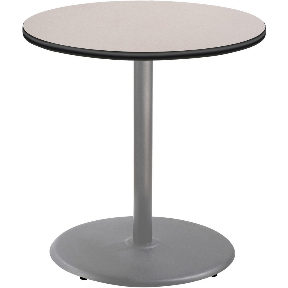 Stationary Tables; Table Type: Breakroom; Cafeteria ; Body Material: HPL Particleboard Core with T-Mold ; Table Top Color: Gray ; Frame Color: Gray ; Overall Height (Inch): 36 ; Overall Length (Inch): 36