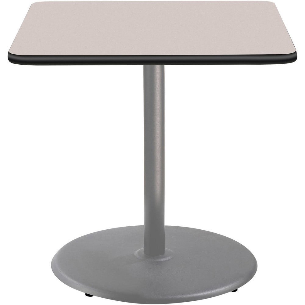 Stationary Tables; Table Type: Breakroom; Cafeteria ; Body Material: HPL Particleboard Core with T-Mold ; Table Top Color: Gray ; Frame Color: Gray ; Overall Height (Inch): 36 ; Overall Length (Inch): 36
