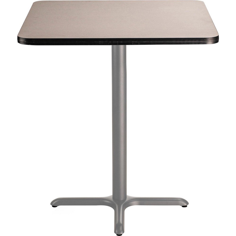 Stationary Tables; Table Type: Breakroom; Cafeteria ; Body Material: HPL Particleboard Core with T-Mold ; Table Top Color: Gray ; Frame Color: Gray ; Overall Height (Inch): 42 ; Overall Length (Inch): 36