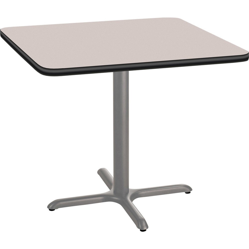 Stationary Tables; Table Type: Breakroom; Cafeteria ; Body Material: HPL Particleboard Core with T-Mold ; Table Top Color: Gray ; Frame Color: Gray ; Overall Height (Inch): 30 ; Overall Length (Inch): 36
