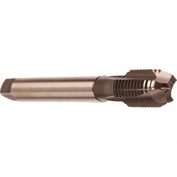 Spiral Point Tap: 7/16-14, UNC, 3 Flutes, Modified Bottoming, 3BX, Cobalt, Nitride Finish