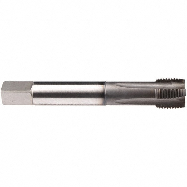Spiral Flute Tap: 5/8-18 UNF, 4 Flutes, Plug, BT Class of Fit, High Speed Steel, GLT-1 Coated