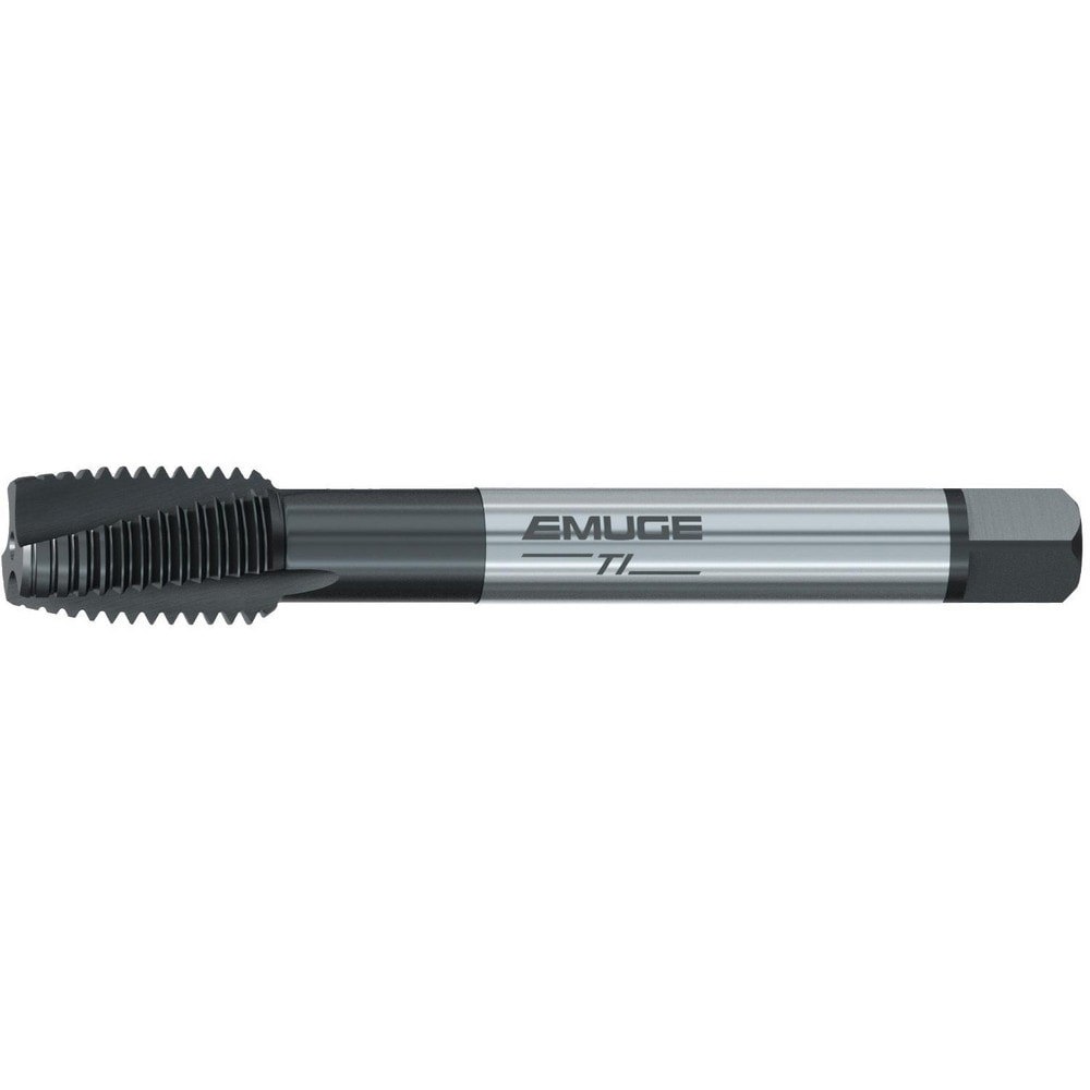 Spiral Flute Tap: 9/16-18 UNF, 3 Flutes, Plug, 2BX Class of Fit, Cobalt, Nitride Coated