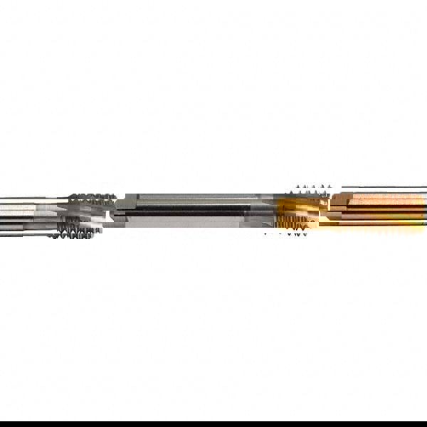 Spiral Flute Tap: 11/8-7 UNC, 3 Flutes, Modified Bottoming, 2B Class of Fit, HSS-E, TIN Coated