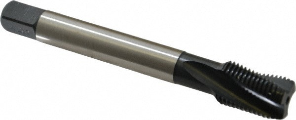 Spiral Flute Tap: 9/16-18 UNF, 3 Flutes, Modified Bottoming, 2BX Class of Fit, Cobalt, Oxide Coated