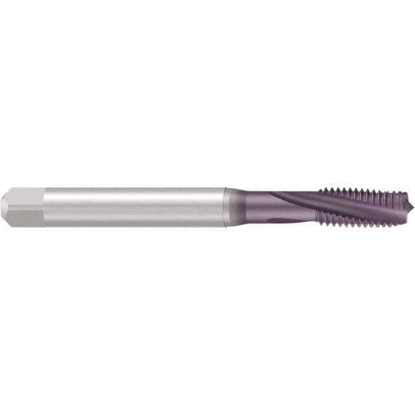 Spiral Flute Tap: 7/16-20 UNF, 3 Flutes, Modified Bottoming, 3BX Class of Fit, Cobalt, TICN Coated