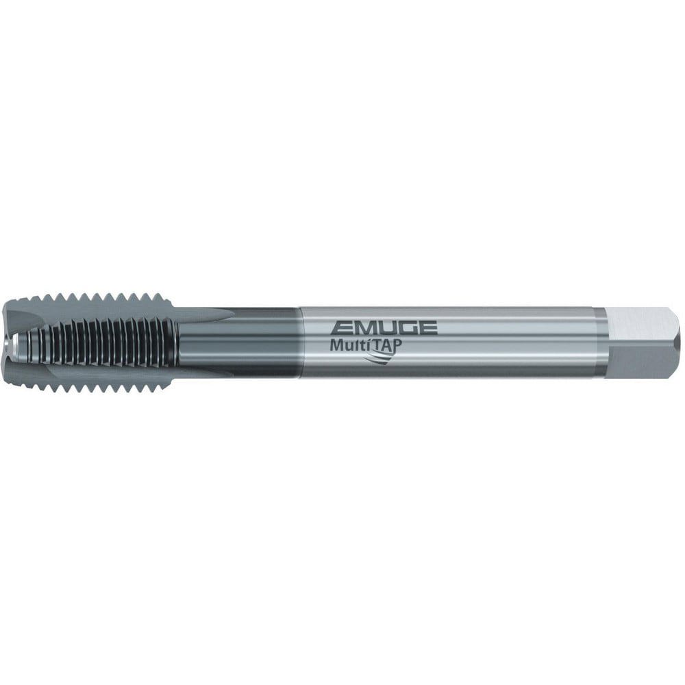 Spiral Point Tap: 7/16-20 UNF, 3 Flutes, Plug Chamfer, 2B Class of Fit, High-Speed Steel-E, TiCN Coated