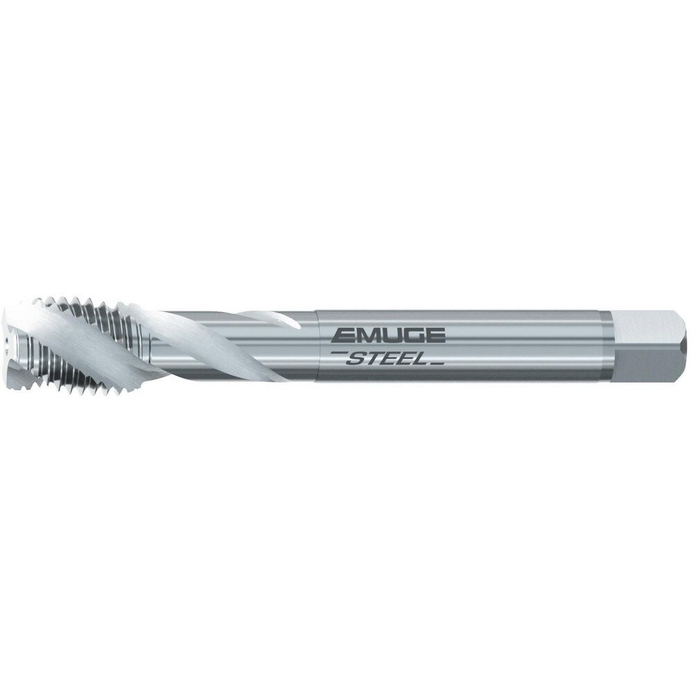 Spiral Flute Tap: 1/2-20 UNF, 4 Flutes, Modified Bottoming, 2B Class of Fit, Cobalt, Bright/Uncoated