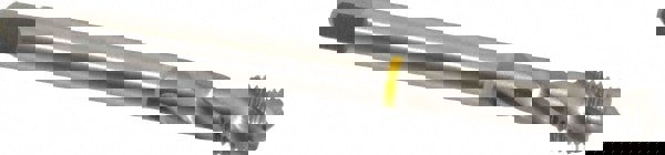 Spiral Flute Tap: 7/16-20, UNF, 3 Flute, Modified Bottoming Chamfer, 3B Class of Fit, Cobalt, Straw Finish