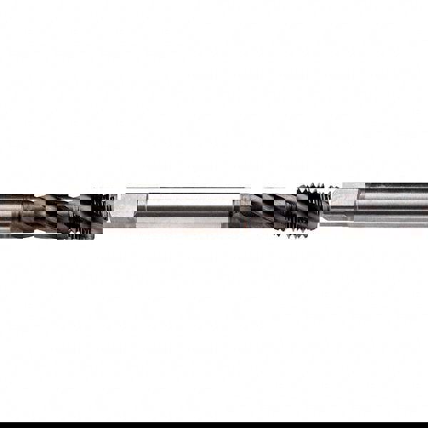 Spiral Flute Tap: 1/2-13 UNC, 2 Flutes, Modified Bottoming, 2B Class of Fit, Cobalt, GLT-8 Coated