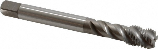 7/16-14 UNC, 4 Flute, 45&deg; Helix, Bottoming Chamfer, Bright Finish, Cobalt Spiral Flute STI Tap