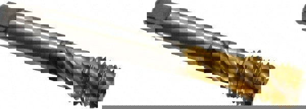 Spiral Flute Tap: 5/8-11 UNC, 4 Flutes, Bottoming, 2B Class of Fit, Cobalt, TIN Coated