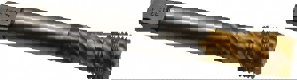 Spiral Flute Tap: 5/8-18 UNF, 5 Flutes, Bottoming, 2B Class of Fit, Cobalt, TIN Coated