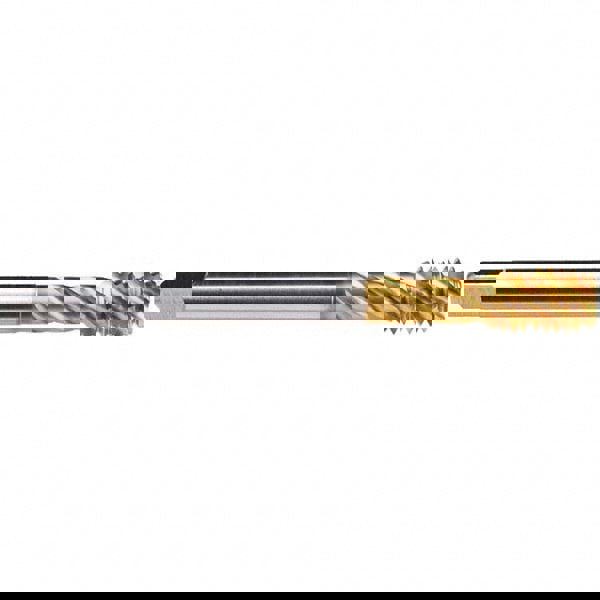 Spiral Point STI Tap: 3/8-24 UNF, 4 Flutes, Bottoming, Cobalt, TiN Finish