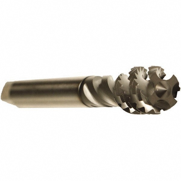 Spiral Flute Tap: 3/4-10 UNC, 4 Flutes, Bottoming, 2B Class of Fit, Cobalt, GLT-1 Coated