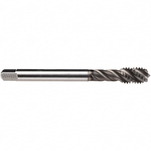 Spiral Flute Tap: 5/8-18 UNF, 4 Flutes, Bottoming, BT Class of Fit, High Speed Steel, GLT-1 Coated