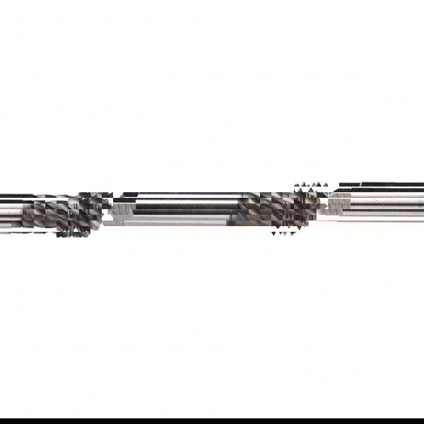 Spiral Flute Tap: 7/16-14 UNC, 4 Flutes, Bottoming, 3B Class of Fit, Cobalt, GLT-1 Coated
