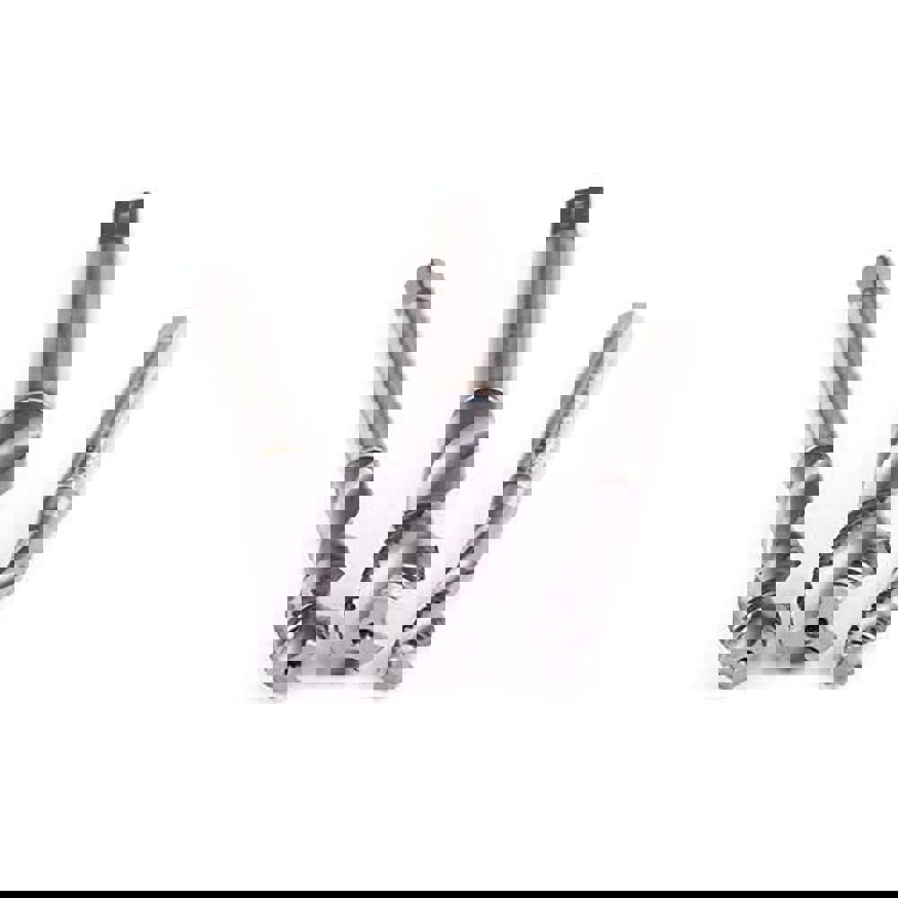 Spiral Flute Tap: M12x1.75, Metric, 3 Flute, Bottoming Chamfer, 6H Class of Fit, High-Speed Steel-E, TiCN Finish