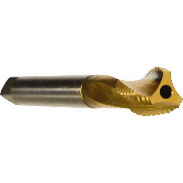 Spiral Flute Tap: 1/2-20, UNF, 3 Flute, Modified Bottoming, 2BX Class of Fit, Cobalt, TiN Finish