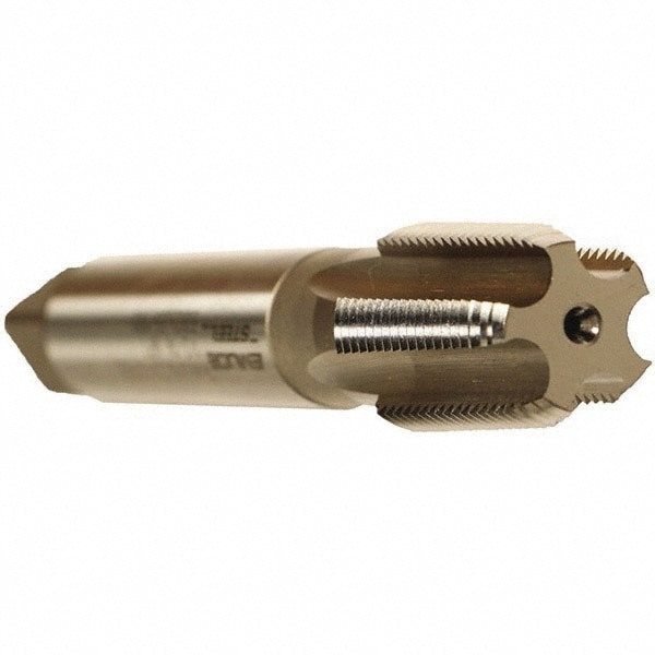 Standard Pipe Tap: 1/4-18, NPTF, Modified Bottoming, 5 Flutes, Cobalt, Bright/Uncoated