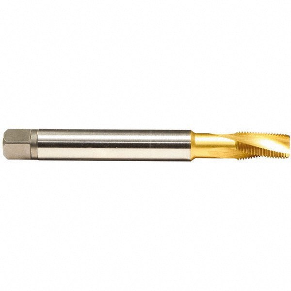 1/16-27 NPT, 15&deg; Helix, 3 Flutes, TiN Finish, Cobalt, Spiral Flute Pipe Tap