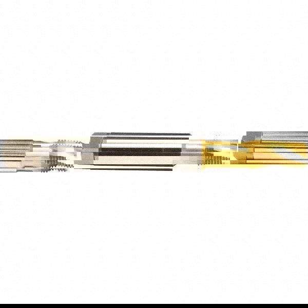 3/8-18 NPT, 15&deg; Helix, 3 Flutes, Modified Bottoming Chamfer, TiN Finish, Cobalt, Spiral Flute Pipe Tap